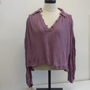 We The Free Purple Asymmetrical Blouse‎ size Medium